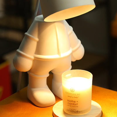 Lampe de table en cire fondante avec design créatif en LED blanc 