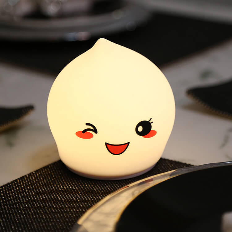 Creative Peach Silicone Night Light USB Charging Table Lamp