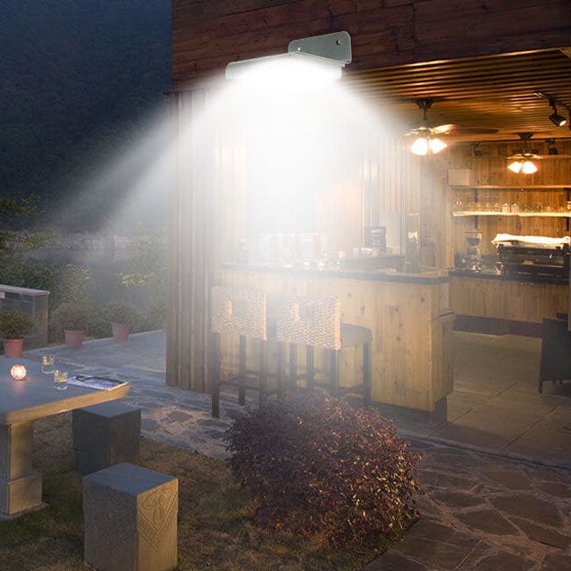 Aplique de pared para patio con control inteligente de luz LED, panel cuadrado solar exterior moderno minimalista de ABS y PC 