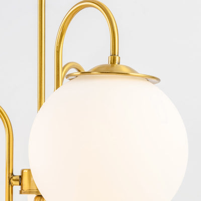 Nordic Light Luxury Minimaler 6-Licht-Eisenglas-Kronleuchter 