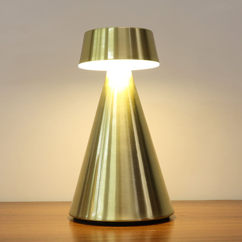 Simple Creative Tapered Iron USB Charging LED Decorative Table Lamp