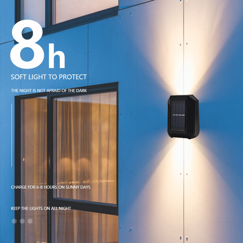 Simple LED Solar Outdoor Waterproof Wall Sconce Lamp