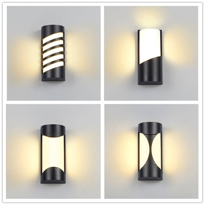 Lámpara Aplique de Pared LED Impermeable para Exteriores de Cilindro Moderno 