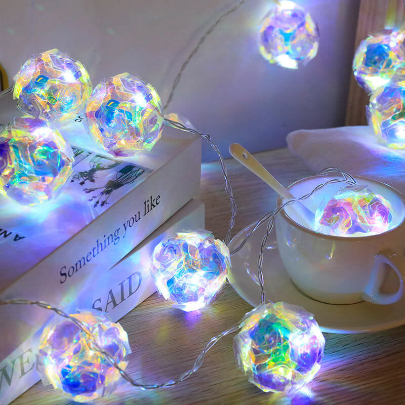 Modern Roses Decorated USB LED Colored String Lights