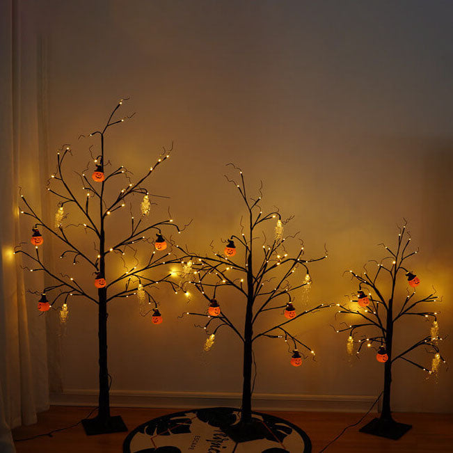 Halloween Pumpkin Skeleton Tree Light LED Simulation Tree Decoration Light