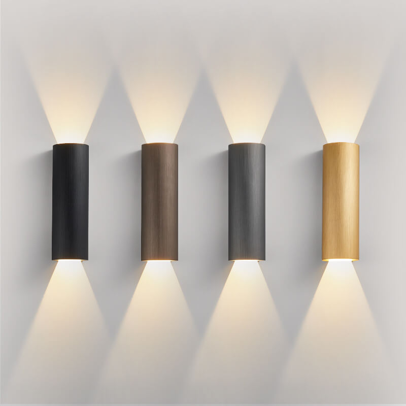 Modern Minimalist Aluminum Cylindrical LED Wall Sconce Lamp