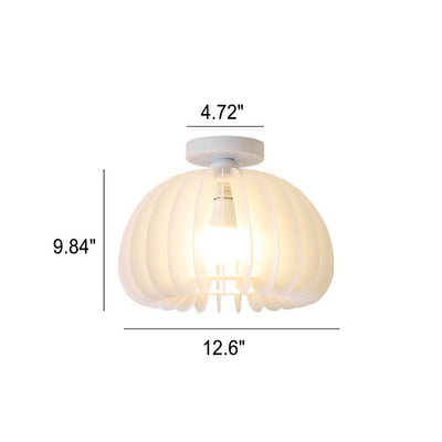 Modern Simple Pumpkin Shape Acrylic 1-Light Flush Mount Ceiling Light