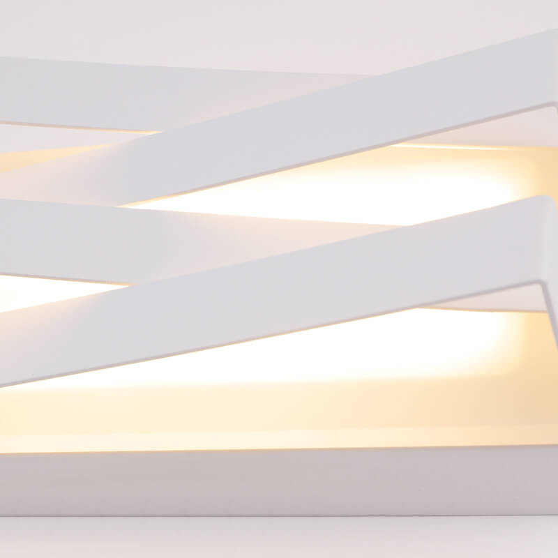 Nordic Minimalist Geometric Rectangular Layer LED Wall Sconce Lamp