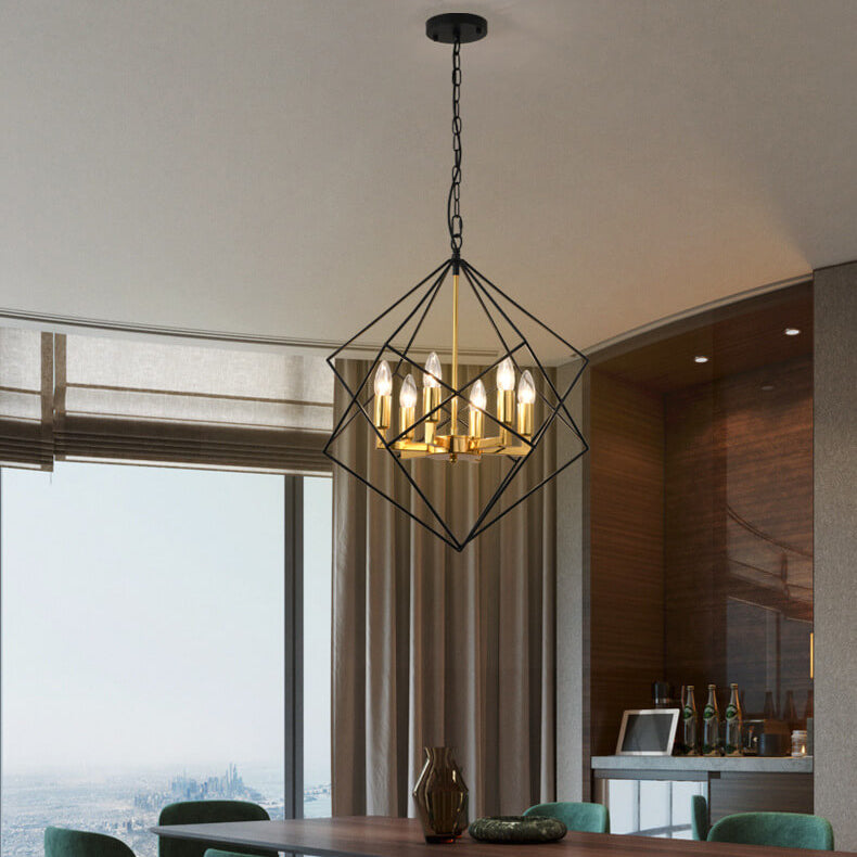 Modern Creative Diamond Iron 4/6-Light Island Light Chandelier