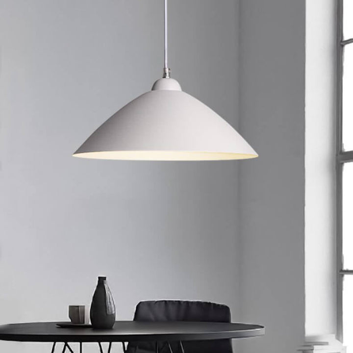 Lámpara colgante de 1 luz con cúpula de tapa de hierro simple nórdica 