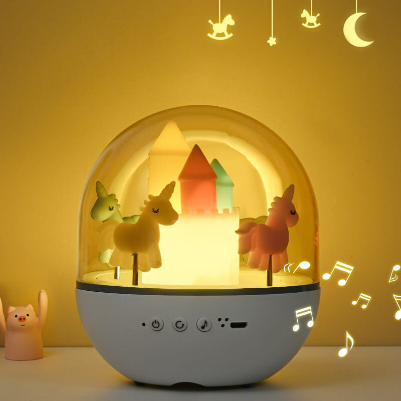 Creative Carousel Octavo Bluetooth Kids Night Light Table Lamp