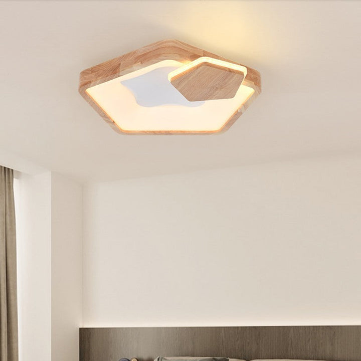 Moderne kreative Pentagramm-Rundholz-LED-Unterputzbeleuchtung aus Acryl für Kinder