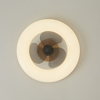 Nordic Log Einfaches kreisförmiges Design LED Deckenventilator Licht 