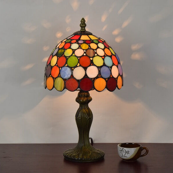Europäischer Stil Tiffany Buntglas 1-Licht Tischlampe 