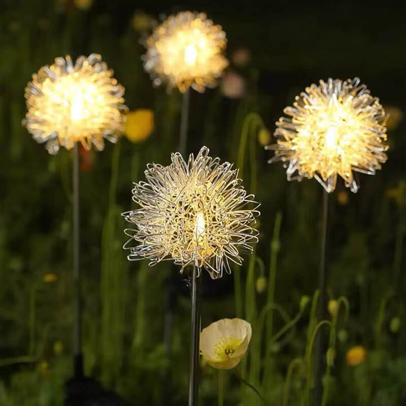 Solar-Löwenzahn-Aluminiumdraht-Kugel-Licht-LED im Freien wasserdichtes leuchtendes Garten-Einsatz-Boden-Landschaftslicht 