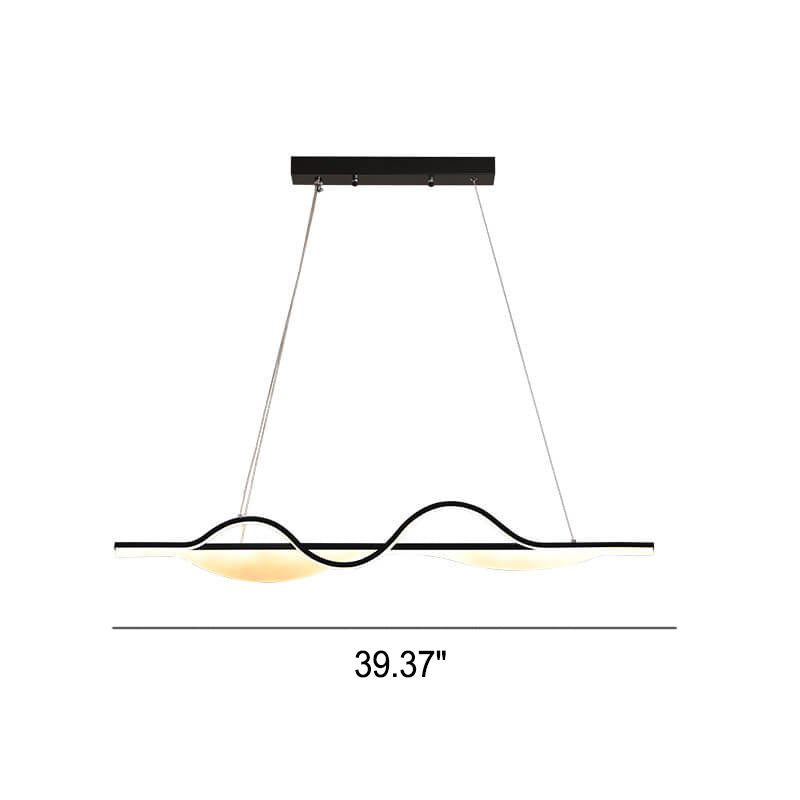 Nordic Minimalist Curved Line Long Island Light LED Chandelier
