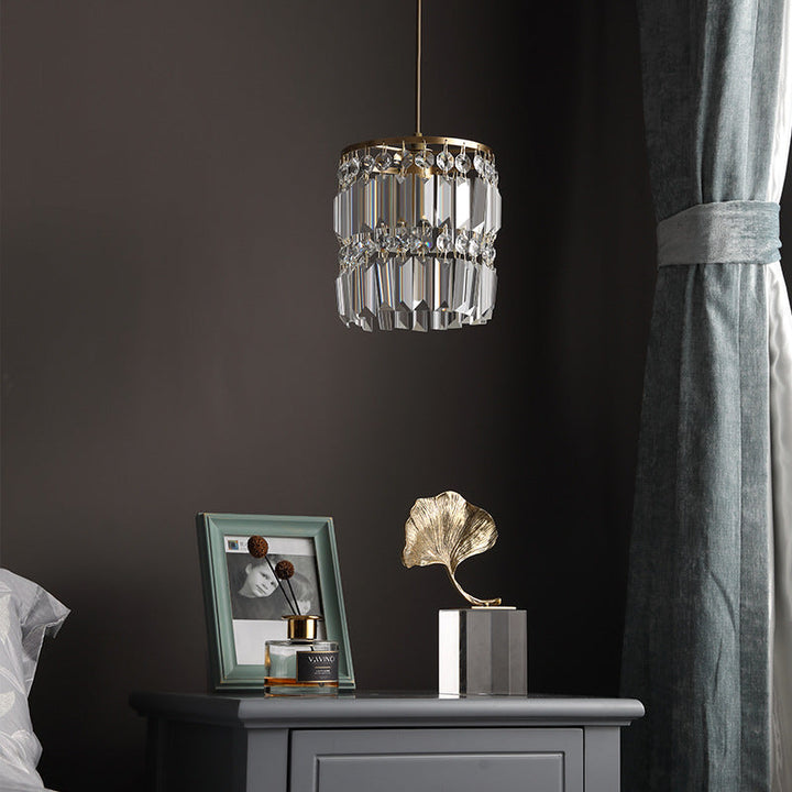 Nordic Light Luxus Vollmessing Kristall 1 \ 3-Licht Kronleuchter 