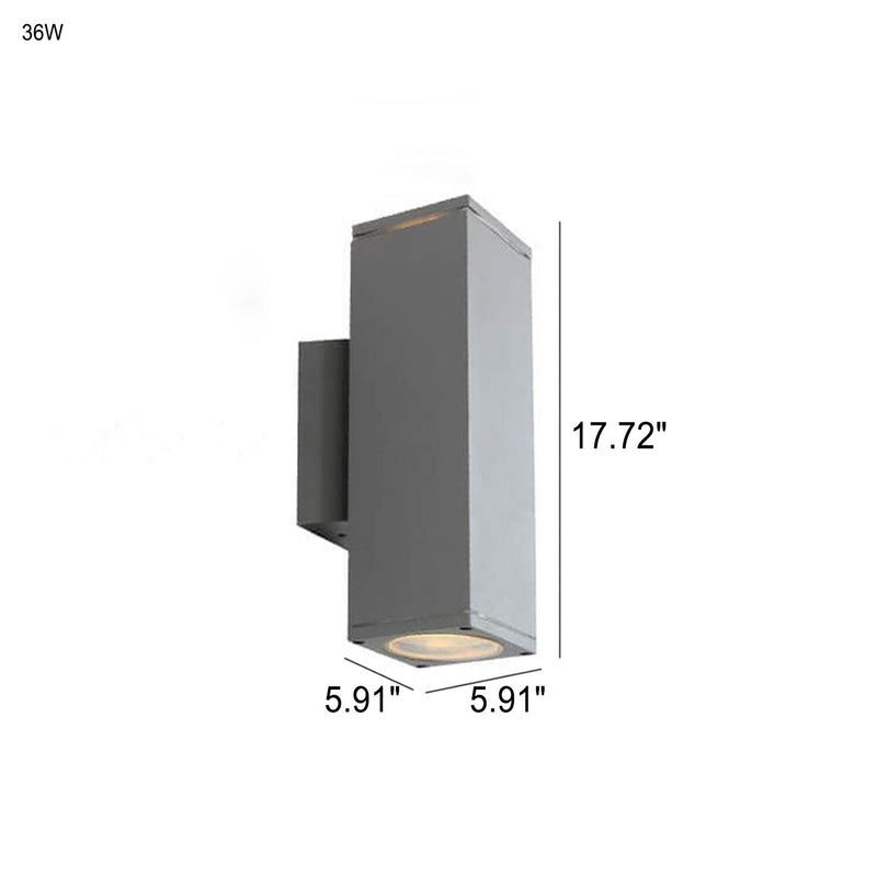 Moderne minimalistische quadratische Säule LED leuchtende wasserdichte Wandleuchte für den Außenbereich 