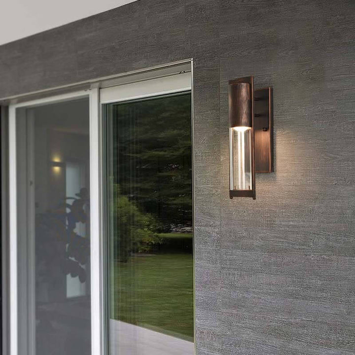 Diseño Antiguo Simple Industrial Lámpara Aplique de Pared Exterior de 1 Luz 