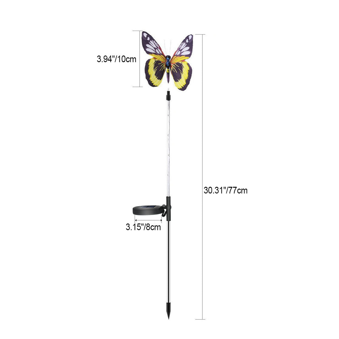Simulation de décoration extérieure Papillon en fibre optique LED pour pelouse Insérer Lumière de paysage 