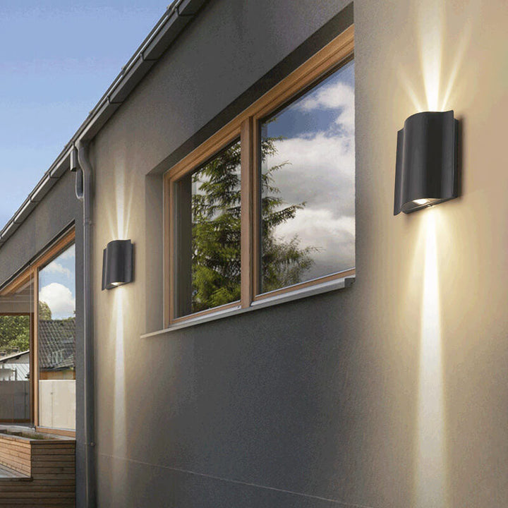 Moderne Welle Aluminium Wasserdichte LED Außenwandleuchte 