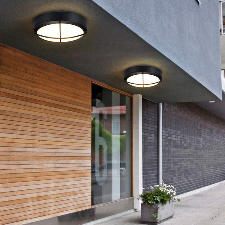 Lumière de plafond LED ronde créative extérieure étanche en aluminium acrylique 
