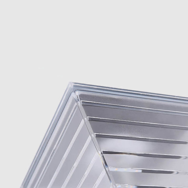 Luz de pared exterior LED solar de plástico y aluminio negro cuadrado moderno 