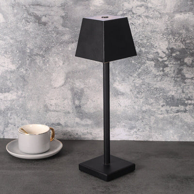 Modern Solid Color Square Metal LED Touch Table Lamp