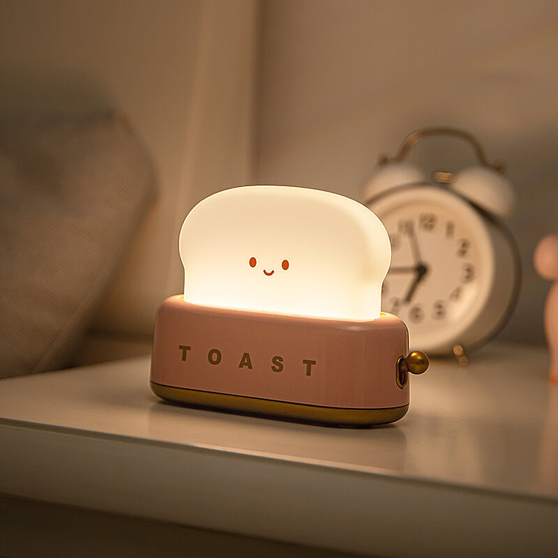 Lampe de table à lumière nocturne LED design créatif pour machine à pain 