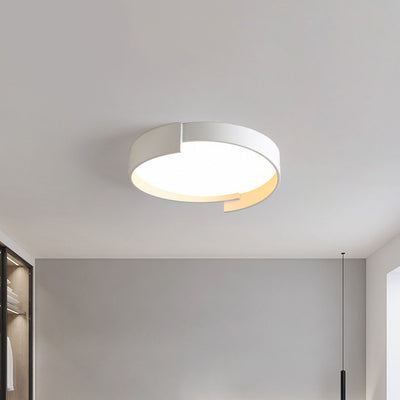 Nordic Simplicity Round Geometric Edge LED Flush Mount Ceiling Light