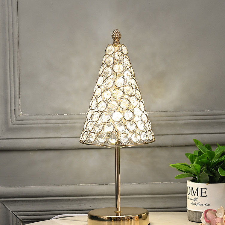 Modern Light Luxury Creative Pattern Crystal 1-Light Table Lamp