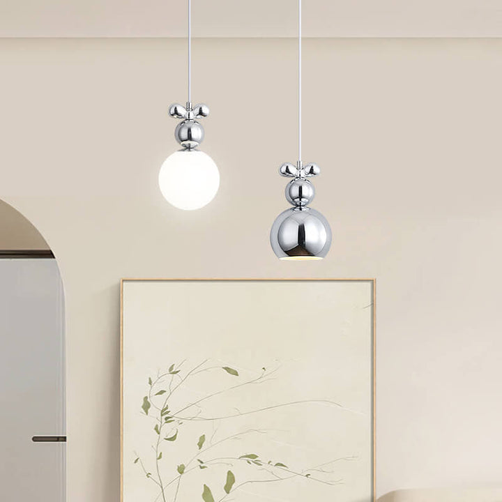 Diseño de hardware minimalista moderno Esfera Lámpara colgante de 1 luz 