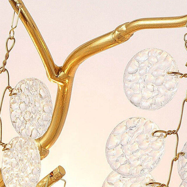 Zeitgenössische kreative Geld Baum Zweig Aluminium Glas 3-Licht Wandleuchte Lampe für Schlafzimmer 