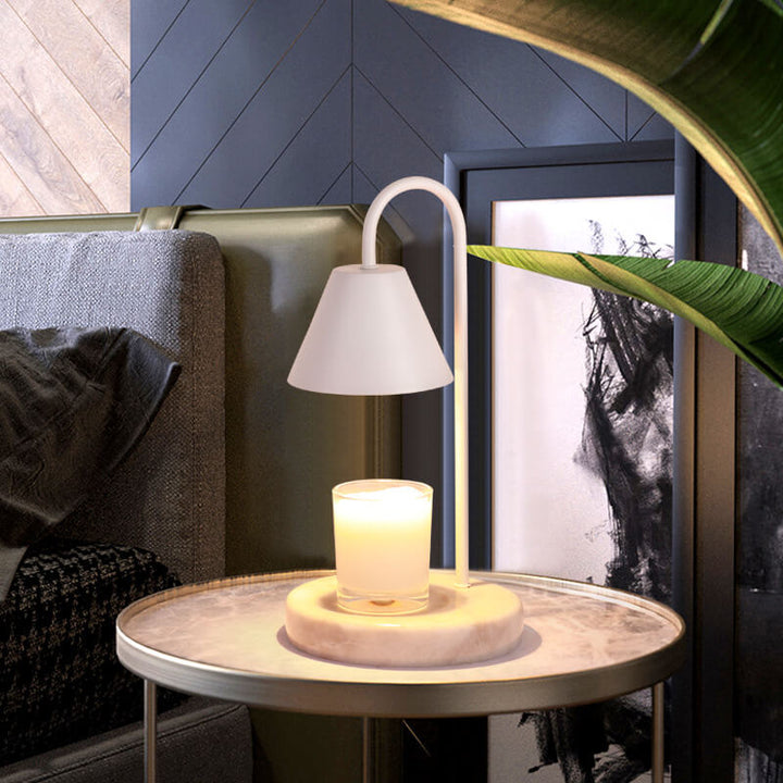 Lampe de table Nordic Solid Marble Base Cone 1-Light Melting Wax 