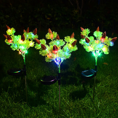 Solarbeleuchtetes Weihnachtstannenzapfen-Baum-LED-dekoratives Landschaftslicht im Freien 