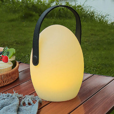 Modern Simplicity Oval PE PU LED USB Outdoor Camping Light For Outdoor Patio