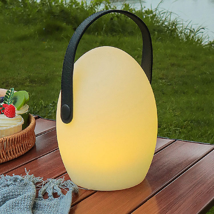 Modern Simplicity Oval PE PU LED USB Outdoor Camping Light For Outdoor Patio
