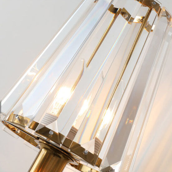 European Light Luxury Hardware Glass 1-Light Wall Sconce Lamp