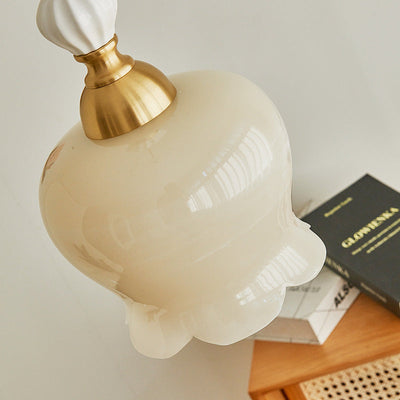 Traditional French Suzuki Copper Ceramic 1-Light Pendant Light For Bedroom