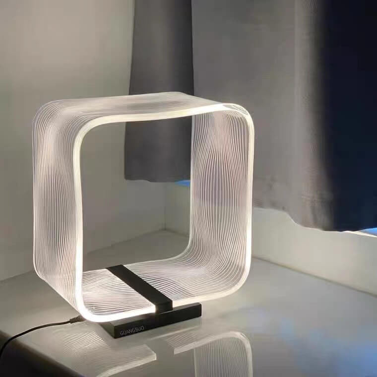 Nordic Square Ring Acryl LED Dekorative Tischlampe 