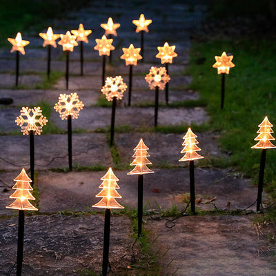 Weihnachtsdekoration Solar Outdoor Rasen LED Garten Bodeneinsatz Landschaftslicht 