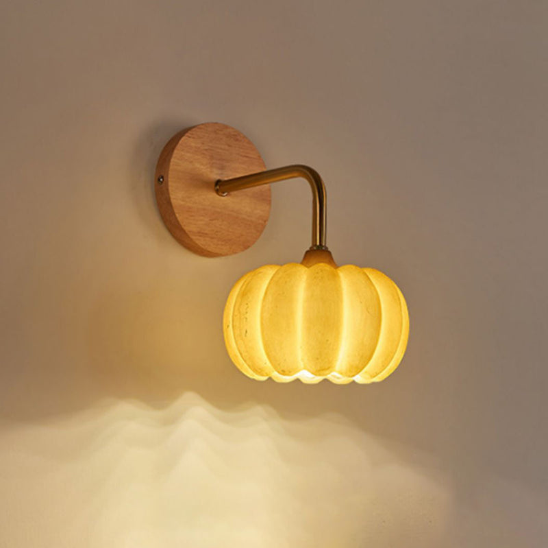 Modern Creative Pumpkin Aluminum 1-Light Wall Sconce Lamp