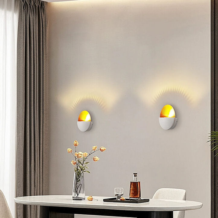 Contemporary Creative Aluminum Shell Shade LED Wall Sconce Lamp For Kitchen