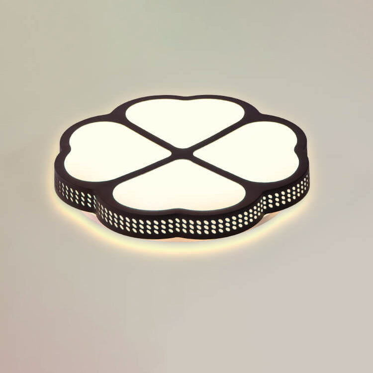 Nordic Creative Photo Frame/Clover Design LED Flush Mount Light