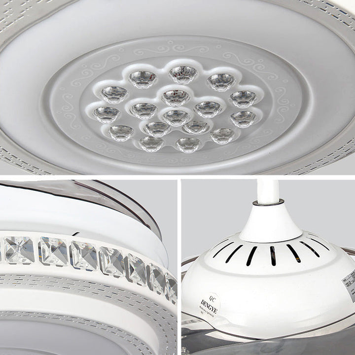 Modern Minimalist Star Piano Design LED Downrod Ceiling Fan Light