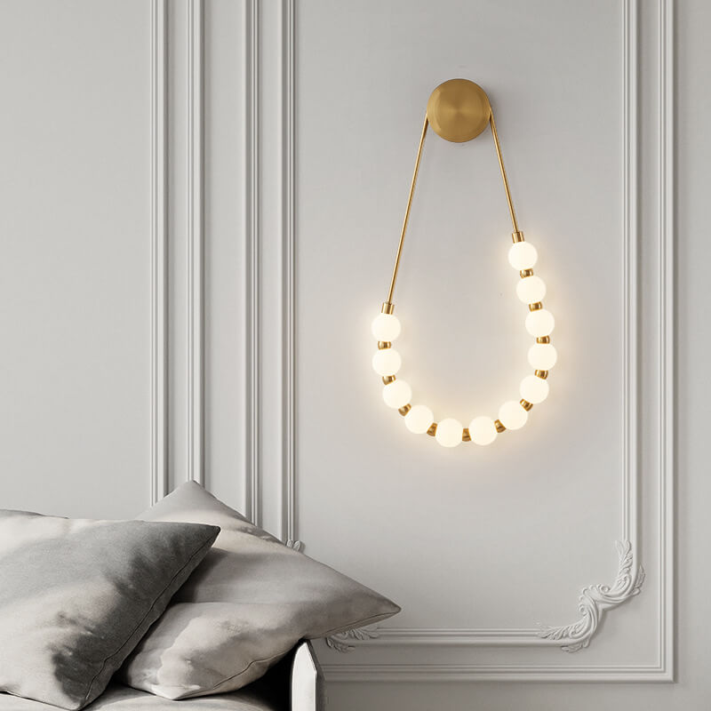 Modern Minimalist Necklace Magic Bean LED Wall Sconce Lamp