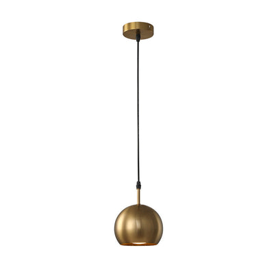 Nordic Light Luxury Brass Orb 1-Light Pendant Light