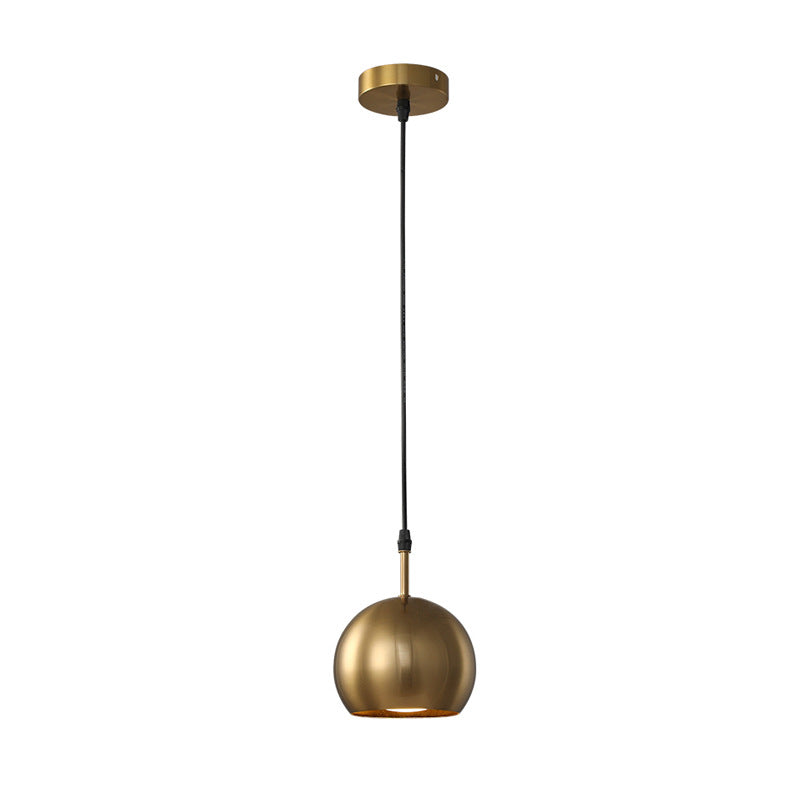 Nordic Light Luxury Brass Orb 1-Light Pendant Light