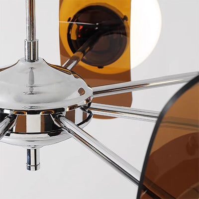 Moderner Mid-Century Acryl Magic Bean Glasschirm 3/5/6/8-Licht Kronleuchter für Wohnzimmer