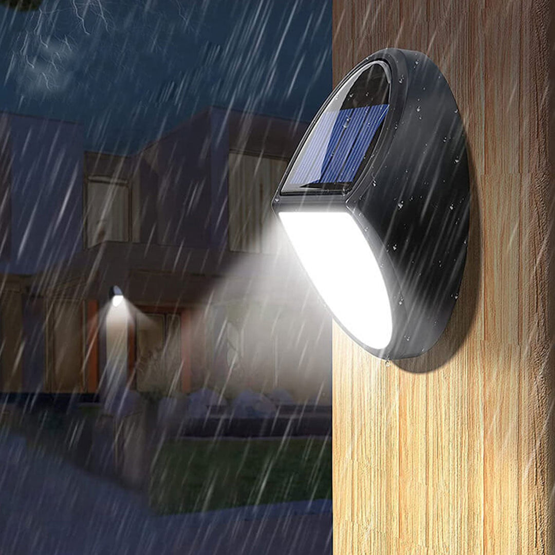 Lámpara de Aplique de Pared Exterior Ovalada Solar Simple 